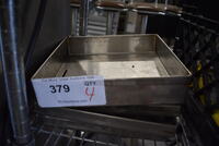 4 Metal Square Bins. 9x9x1, 9x9x2. 4 Times Your Bid!