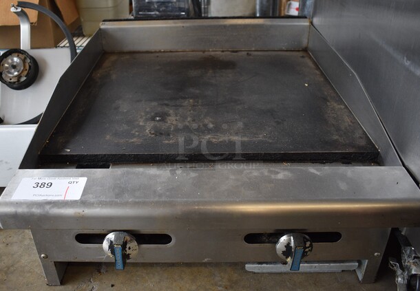NICE! Radiance Stainless Steel Commercial Countertop Gas Powered Flat Top Griddle. 24x30x13