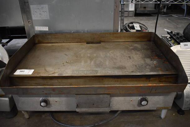 General Electric Metal Commercial Countertop Electric Powered Flat Top Griddle. 36x22x17
