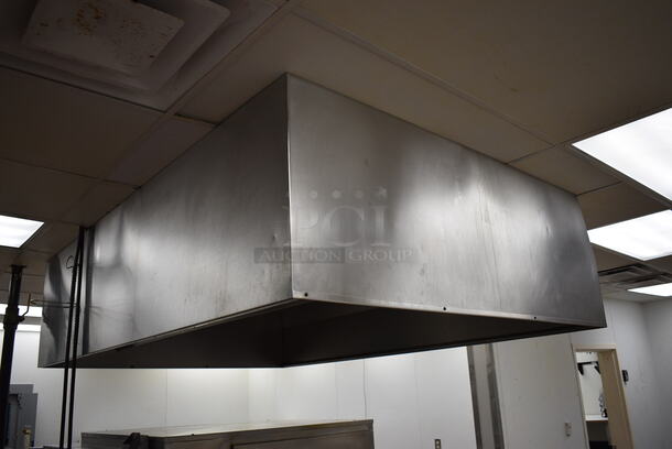 BEAUTIFUL! 8' Stainless Steel Commercial Grease Hood w/ Filters. 96x68x24. BUYER MUST REMOVE. Removal/Transport fee of $500.00 will be charged if we have to transport this item back to our warehouse for shipping or pick up - Image 4 of 7