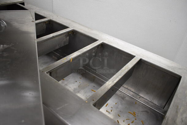 SWEET! 2007 Kairak Model KRP-96S Stainless Steel Commercial Pizza Prep Table w/ 2 Lids, 3 Doors and Overshelf on Commercial Casters. 115 Volts, 1 Phase. 96x34x56 - Image 4 of 11