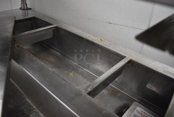 SWEET! 2007 Kairak Model KRP-96S Stainless Steel Commercial Pizza Prep Table w/ 2 Lids, 3 Doors and Overshelf on Commercial Casters. 115 Volts, 1 Phase. 96x34x56 - Image 5 of 11