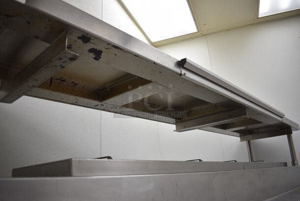 SWEET! 2007 Kairak Model KRP-96S Stainless Steel Commercial Pizza Prep Table w/ 2 Lids, 3 Doors and Overshelf on Commercial Casters. 115 Volts, 1 Phase. 96x34x56 - Image 6 of 11