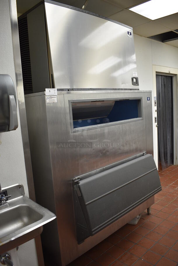 AMAZING! Manitowoc Model IY1894N-261D Stainless Steel Commercial Ice Machine Head on Manitowoc Model F1350 Stainless Steel Commercial Ice Bin. 208-230 Volts, 1 Phase. 60x40x93. BUYER MUST REMOVE - Image 10 of 10