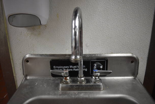 Stainless Steel Commercial Single Bay Sink w/ Faucet and Handles. 19x17x20. BUYER MUST REMOVE - Image 4 of 6