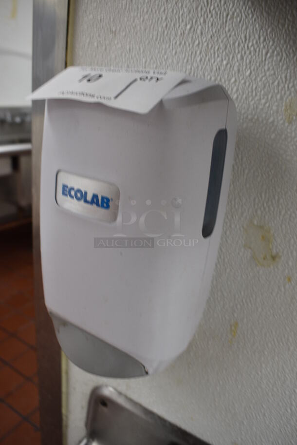 Ecolab White Poly Wall Mount Soap Dispenser. 5x4x9. BUYER MUST REMOVE - Image 2 of 3