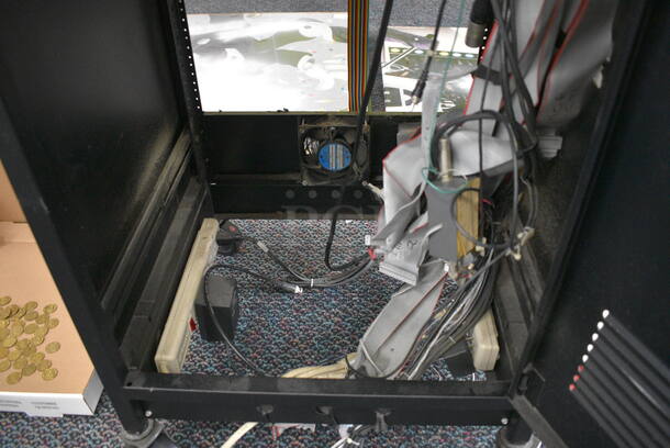Black Metal AV Cabinet on Commercial Casters. 21x20x70 - Image 5 of 9