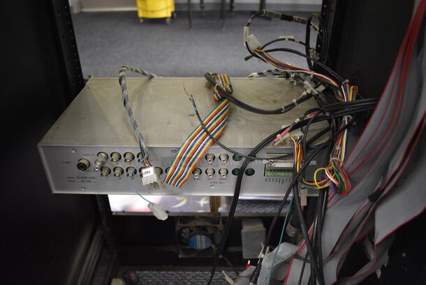 Black Metal AV Cabinet on Commercial Casters. 21x20x70 - Image 6 of 9