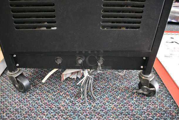 Black Metal AV Cabinet on Commercial Casters. 21x20x70 - Image 9 of 9