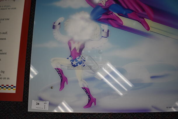 Picture of Chuck E Cheese Style Superman, Wonder Woman and Helicopter. 44x1x44 - Image 4 of 5
