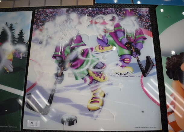 Picture of Chuck E Cheese Style Hockey Players. 44x1x44 - Image 1 of 5