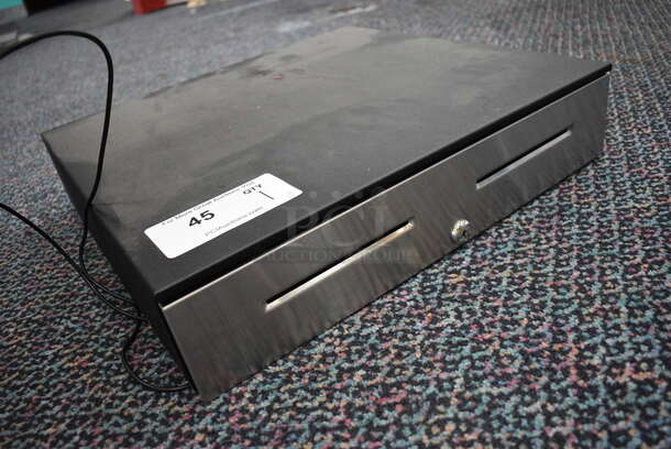 Black Metal Cash Drawer w/ Chrome Front. 18x16.5x4 - Image 3 of 4