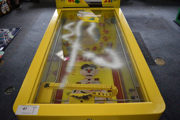 PAOKAI Electronic Enterprise Model 830 Yellow Metal Operation Skill Arcade Game on Casters. 110 Volts, 1 Phase. 28.5x66x85 - Image 3 of 11
