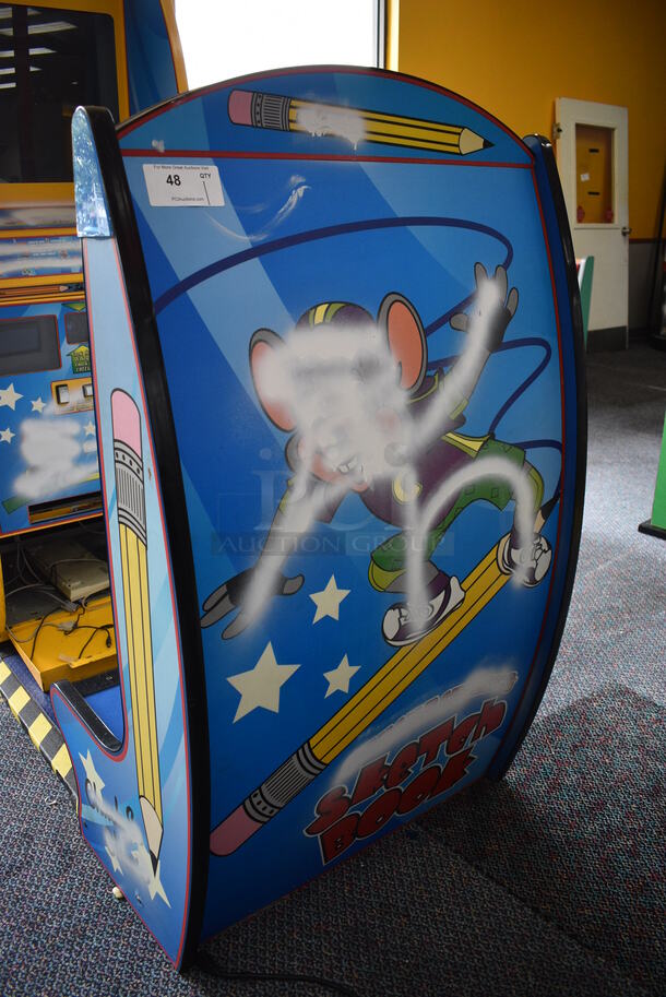 Innovative Concepts in Entertainment ICE Metal Chuck E Cheese Style Sketch Book Arcade Game. 32x80x77 - Image 2 of 11