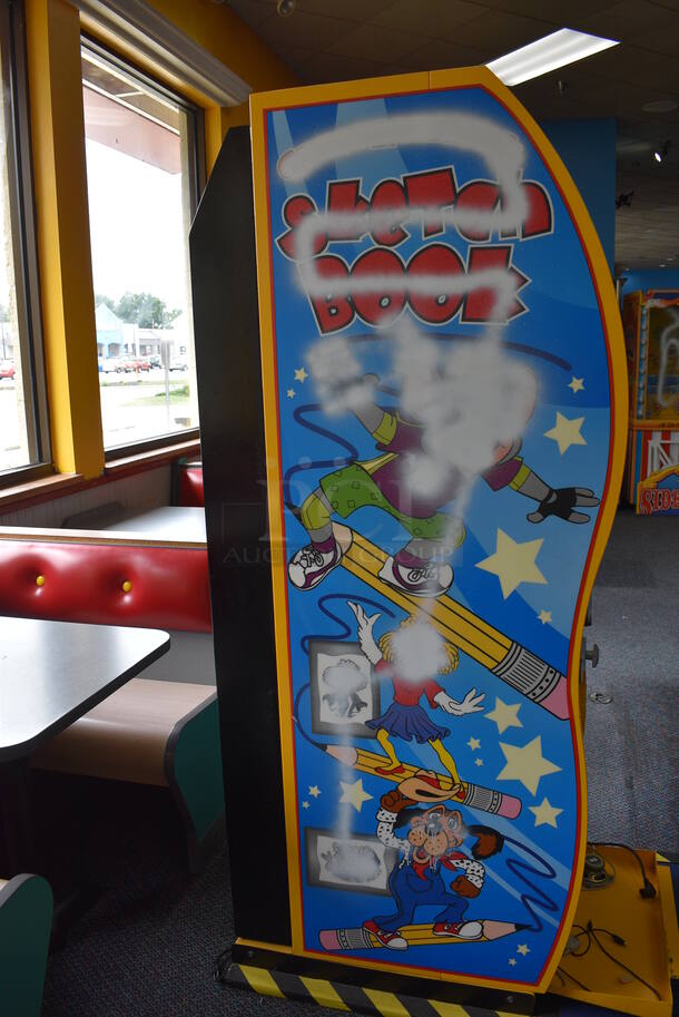 Innovative Concepts in Entertainment ICE Metal Chuck E Cheese Style Sketch Book Arcade Game. 32x80x77 - Image 6 of 11