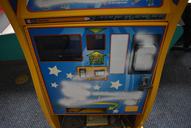 Innovative Concepts in Entertainment ICE Metal Chuck E Cheese Style Sketch Book Arcade Game. 32x80x77 - Image 7 of 11