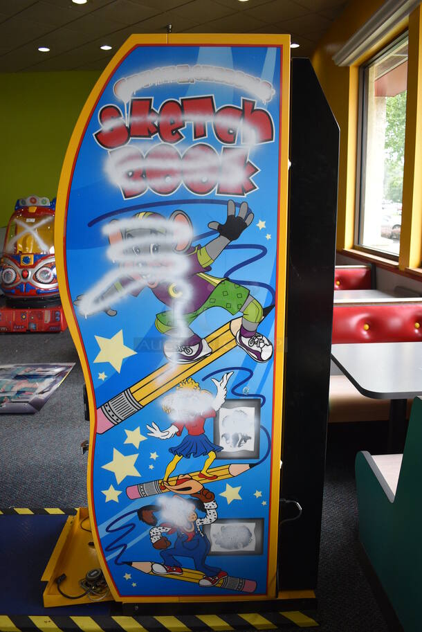 Innovative Concepts in Entertainment ICE Metal Chuck E Cheese Style Sketch Book Arcade Game. 32x80x77 - Image 8 of 11