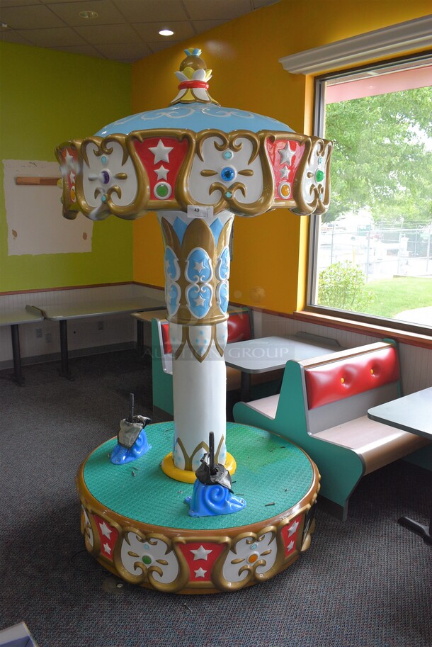2013 Universal Space Amusement Equipment Model B-330 Metal Angel Carousel (CEC) Arcade Game. 55x55x95 - Image 1 of 8