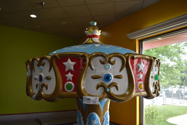 2013 Universal Space Amusement Equipment Model B-330 Metal Angel Carousel (CEC) Arcade Game. 55x55x95 - Image 2 of 8