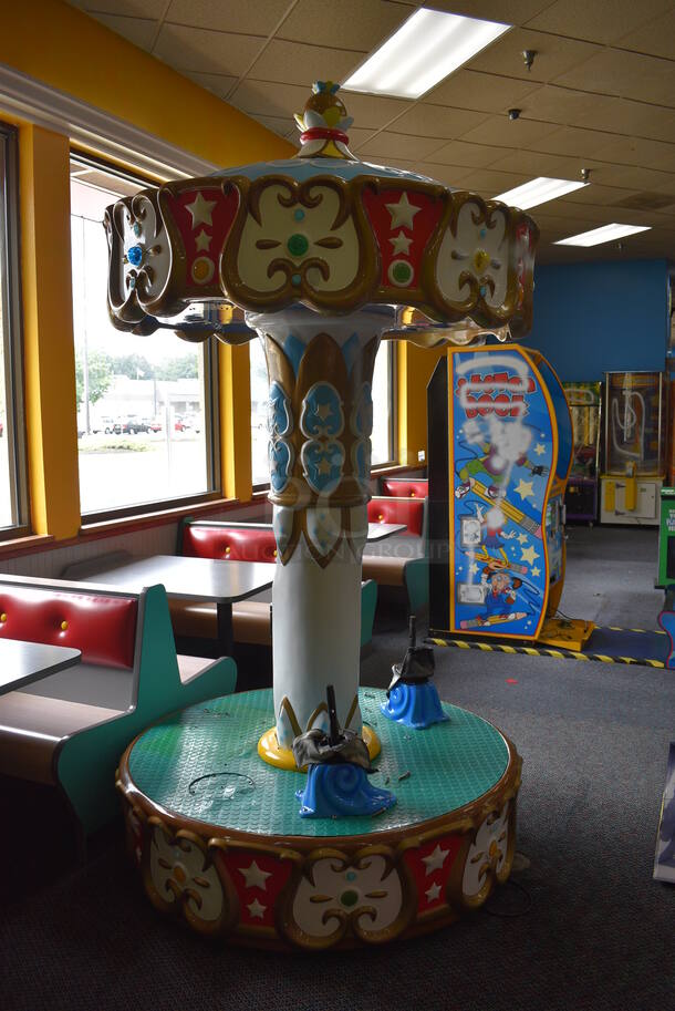 2013 Universal Space Amusement Equipment Model B-330 Metal Angel Carousel (CEC) Arcade Game. 55x55x95 - Image 5 of 8