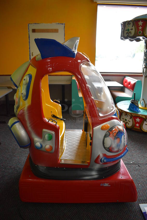 2013 Universal Space Amusement Model B-357 Metal Space Ship Arcade Game on Commercial Casters. 110 Volts, 1 Phase. 34x50x65 - Image 4 of 12