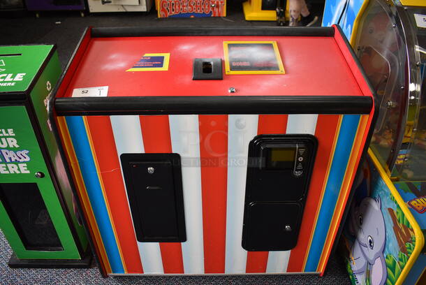 Red Metal Base To Arcade Game. 35x19x36 - Image 1 of 6