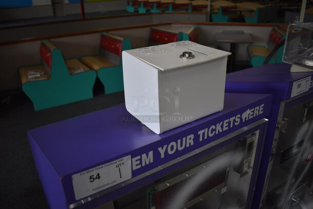 Purple Floor Style Ticket Eater Ticket Counter. 21x24x60 - Image 5 of 8