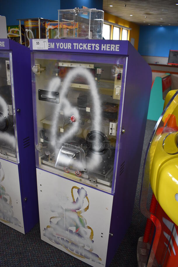 Purple Floor Style Ticket Eater Ticket Counter. 21x24x60 - Image 3 of 6