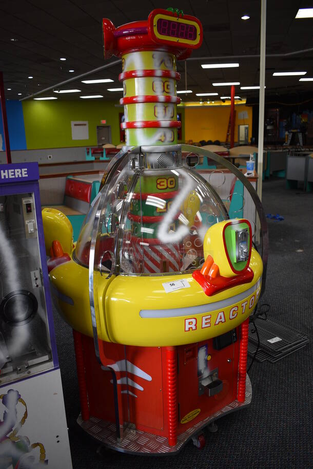 Family Fun Model Reactor Metal Floor Style Arcade Game on Commercial Casters. 120 Volts, 1 Phase. 48x48x82 - Image 2 of 7