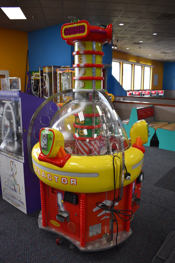 Family Fun Model Reactor Metal Floor Style Arcade Game on Commercial Casters. 120 Volts, 1 Phase. 48x48x82 - Image 3 of 7