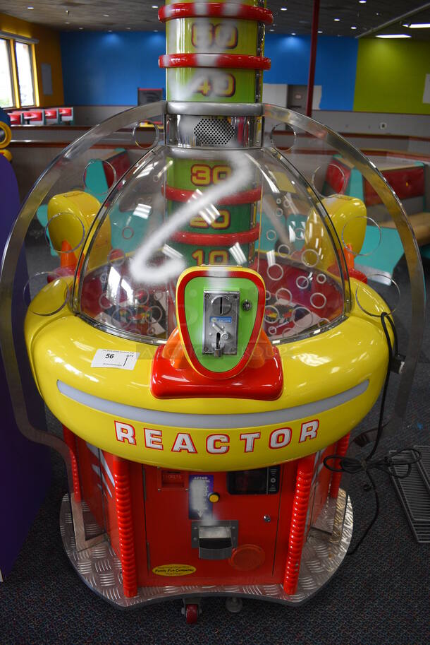 Family Fun Model Reactor Metal Floor Style Arcade Game on Commercial Casters. 120 Volts, 1 Phase. 48x48x82 - Image 4 of 7