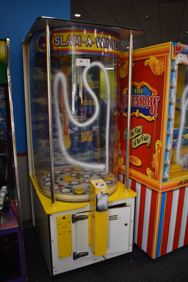 Metal Floor Style Slam-a-Winner Arcade Game on Casters. 33x40x82 - Image 3 of 12