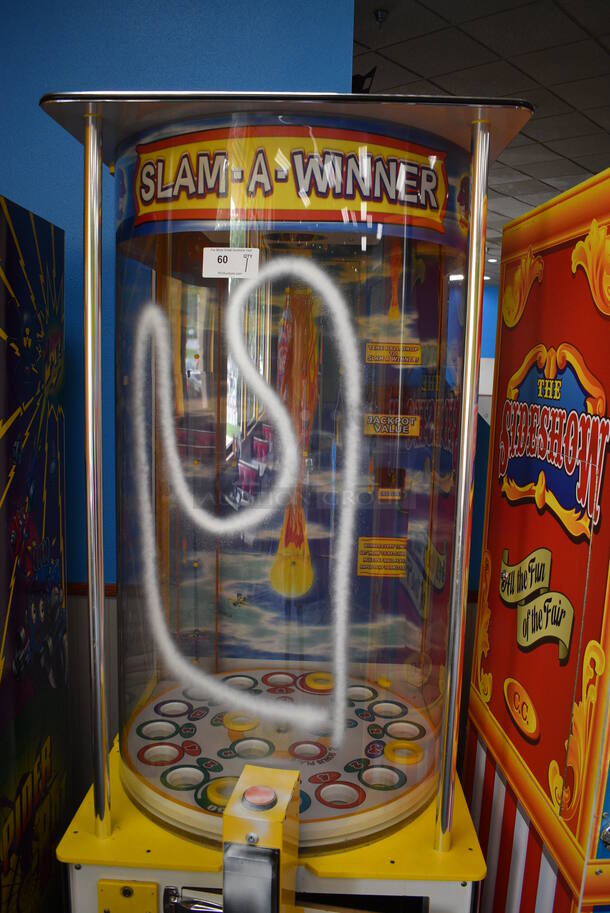 Metal Floor Style Slam-a-Winner Arcade Game on Casters. 33x40x82 - Image 5 of 12