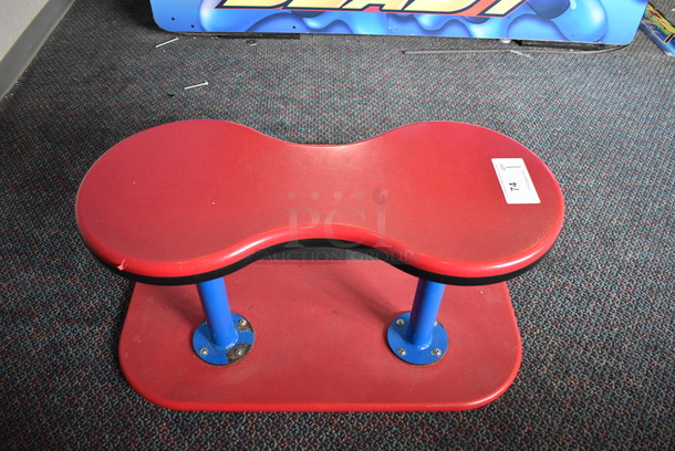 Red, Blue and Black Metal Stool for Arcade Game. 33x31x18 - Image 5 of 5