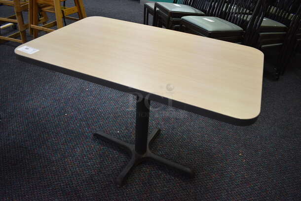 Table on Black Metal Table Base. 42x26x30 - Image 2 of 3