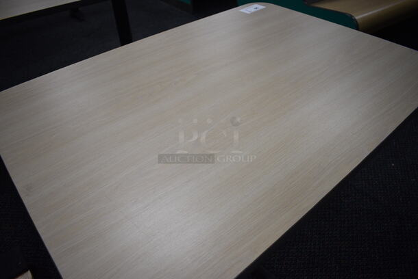 Table on Black Metal Table Base. 42x30x30 - Image 3 of 3