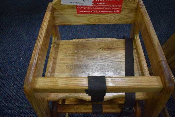 2 Wood Pattern High Chairs. 19x20x29. 2 Times Your Bid! - Image 4 of 4