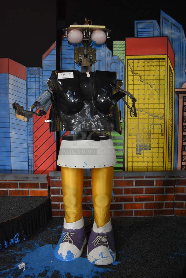 Metal Animatronic Band Member w/ Purple Shoes. 29x30x64. BUYER MUST REMOVE - Image 1 of 8