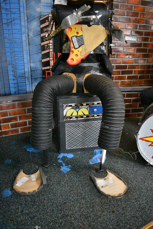 Metal Animatronic Band Member w/ Fake Guitar and Fake Amp. 30x29x69 BUYER MUST REMOVE - Image 3 of 9