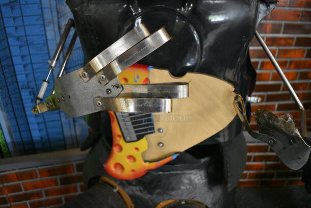 Metal Animatronic Band Member w/ Fake Guitar and Fake Amp. 30x29x69 BUYER MUST REMOVE - Image 7 of 9