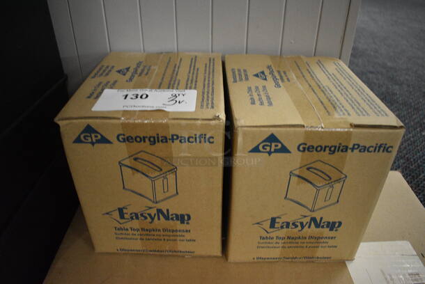 3 BRAND NEW IN BOX! Items; 2 Georgia Pacific Easy Nap Napkin Dispensers and Brighton Jumbo Double Roll Toilet Paper Dispenser. 7.5x6.5x8, 21x6x12. 3 Times Your Bid! - Image 3 of 5