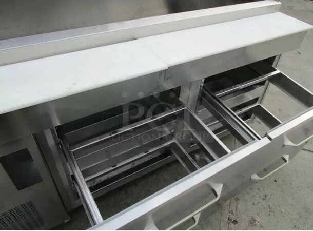 FABULOUS! Randell Model 51368PR Commercial Stainless Steel Refrigerated Drawer Sandwich/Salad Prep Table. 68x33 115V/60Hz. Working When Pulled!  - Image 3 of 4