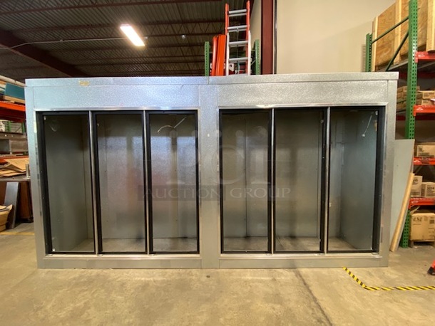 WOW! Imperial Walk In Cooler With Glass Doors. 15'X3'4x8'. Glass Panels Are Included But Not In The Doors. Dimensions And Condenser Information In Photos.