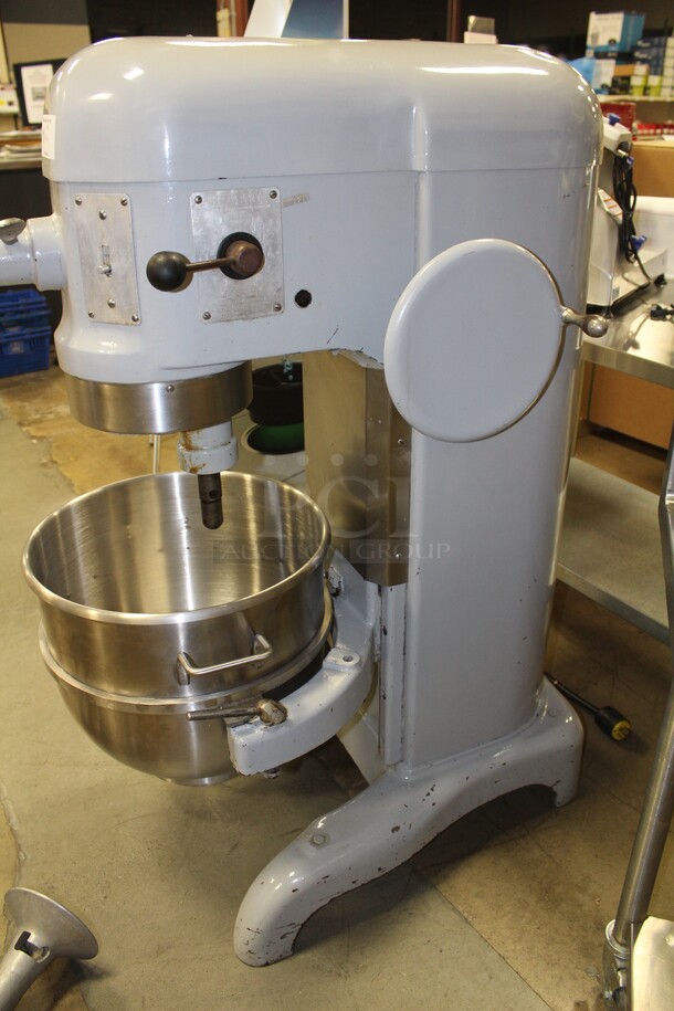 AWESOME! Hobart Model H600 Stainless Steel  60qt  Planetary Floor Mixer With Brand New Commercial Mixing Bowl. Includes Whisk Attachment, Paddle Attachment And Dough Hook. 23x36x54. 208V. 3 Phase. Working When Pulled! - Image 2 of 8