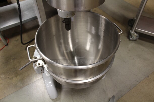 AWESOME! Hobart Model H600 Stainless Steel  60qt  Planetary Floor Mixer With Brand New Commercial Mixing Bowl. Includes Whisk Attachment, Paddle Attachment And Dough Hook. 23x36x54. 208V. 3 Phase. Working When Pulled! - Image 8 of 8