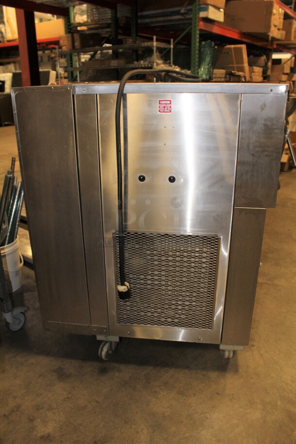 FABULOUS! Electro Freeze/Emery Thompson  Model 20LA-SP Commercial Stainless Steel Ice Cream/Custard/Frozen Yogurt Batch Freezer On Commercial Casters. 23.5x42x53. 220V. 3 Phase. Working When Pulled!  - Image 6 of 7