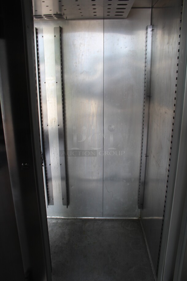 SUPER FIND! McCall Model 7-7070T Commercial Stainless Steel Triple Solid Door Reach In Refrigerator/Cooler On Commercial Casters. 83x34x84. 115V/60Hz. 1 Phase. Working When Pulled! - Image 3 of 8