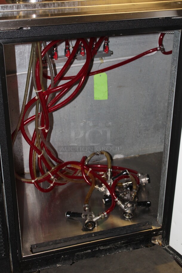 TERRIFIC! Glastender Commercial 10 Tap Reach In Beer Dispenser/Kegerator With Hoses. 72x26.5x58. 115V/60Hz. Working When Pulled! - Image 4 of 9