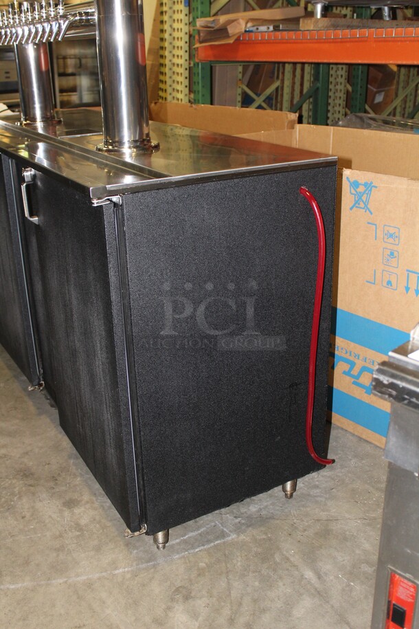 TERRIFIC! Glastender Commercial 10 Tap Reach In Beer Dispenser/Kegerator With Hoses. 72x26.5x58. 115V/60Hz. Working When Pulled! - Image 5 of 9