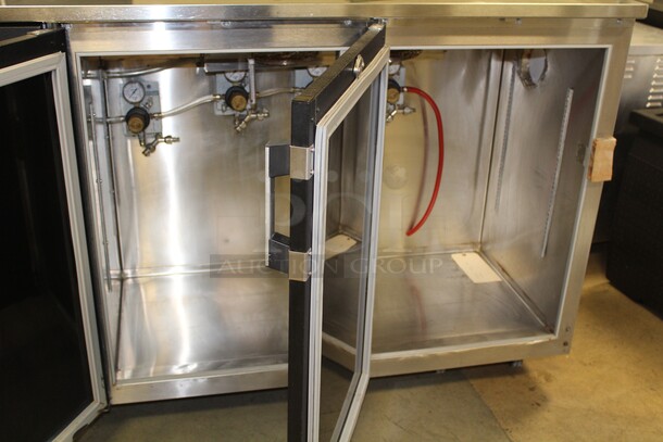 WOW! Krowne Model BS60L-GNB-LL Commercial Two Section Glass Door Bar Back Refrigerator/Cooler. 60x24x36. 115V/60Hz. Working When Pulled! - Image 2 of 8